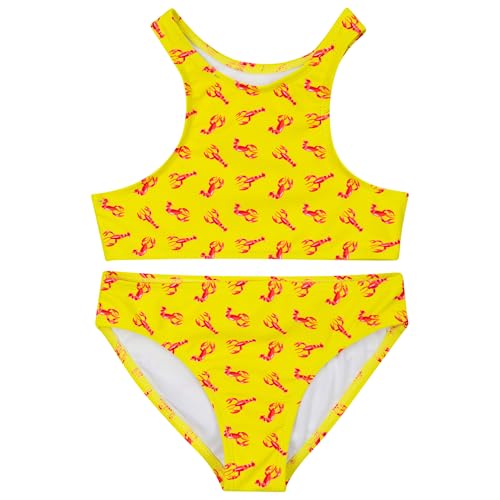 Image of SwimZip Girls' Halter Top and Bikini Bottom 2 Piece Set UPF 50+ Sun Protection