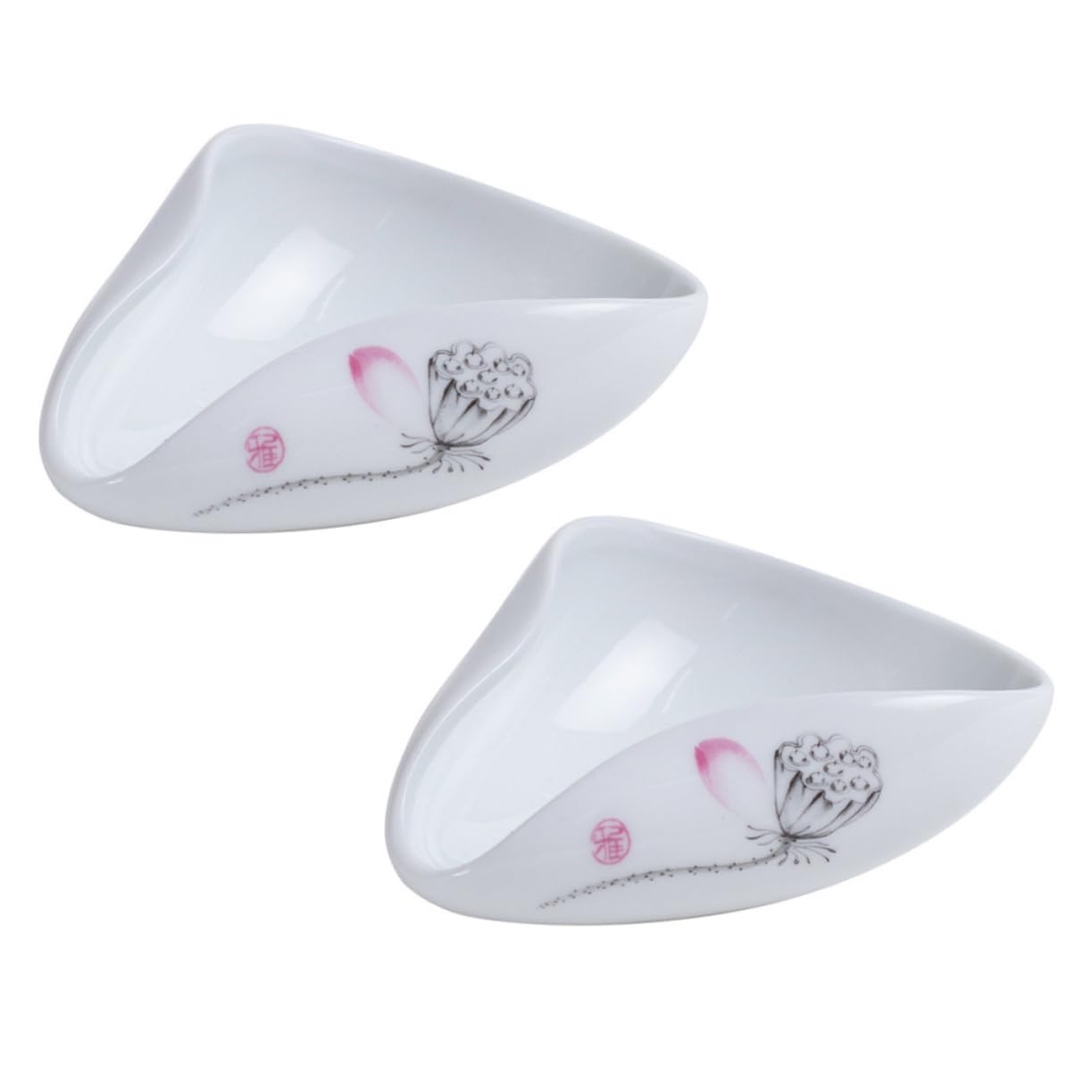 SOLUSTRE 2pcs Ceramic Tea Spoon for Loose Tea Scoops Set Fine Infuser Strainer Elegant Holder for Home House