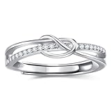 Qualité Supérieure :Ces élégantes bagues croisées sont fabriquées en argent sterling 925 et ornées de zircons scintillants; sans plomb ni nickel, elles sont hypoallergéniques et parfaites pour les peaux sensibles; portez-les sans crainte d'irritations