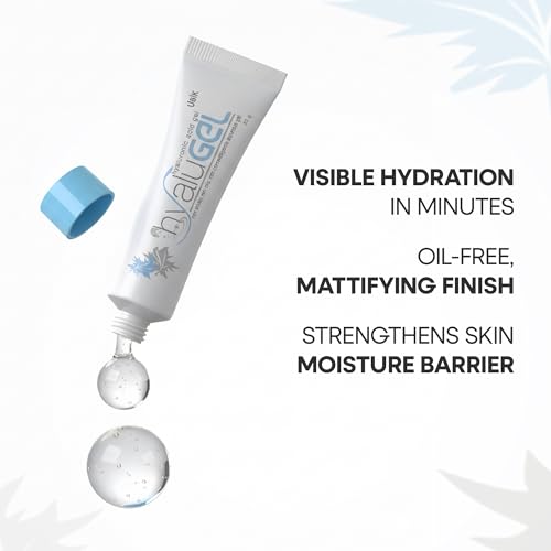 Image of Hyalugel 1% Hyaluronic Acid Gel (30g) | Oil-Free Moisturizer for Oily, Acne-Prone & Sensitive Skin | Deep Hydration, Lightweight & Fragrance-Free Face Gel for Smooth & Radiant Skin
