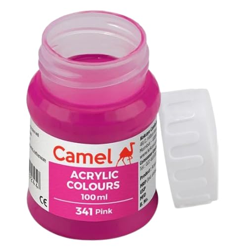 Image of Acrylic Colour (Fabric Colour) 100ML - Versatile, Permanent, and Skin-Friendly Paint for Multiple Surfaces | (Pink 341)