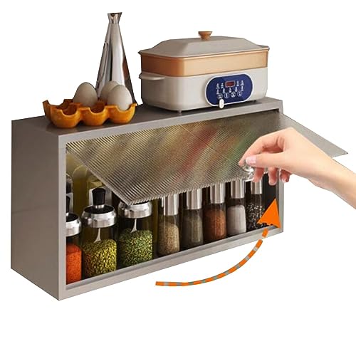 Estante para condimentos montado en la pared, delgado debajo del gabinete de cocina, caja flotante decorativa para sala de estar, diseño de carga fuerte
