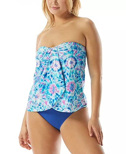 Coco Reef Contours Women's Standard Clarity Bandeau Bra Sized Tankini Top Multi 970 14 38D
