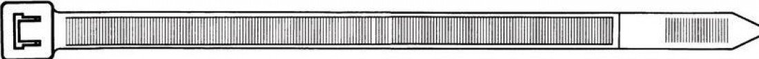 160mm X 2.5mm Natural Cable Ties Pk 100