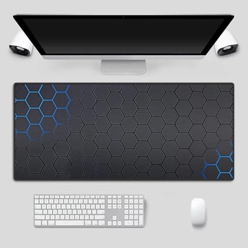 Image of Anti-Slip Extended Hexagons Pattern Desk Mat Gaming Rubber Mouse Pad /Desk Mat for Laptop and Computer (30cm X 80cm)