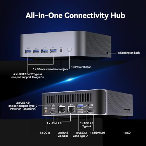 GEEKOM GT1 Mega AI Mini PC,Intel Ultra9 185H(Up to 5.1GHz)32GB DDR5+2TB SSD - image 9