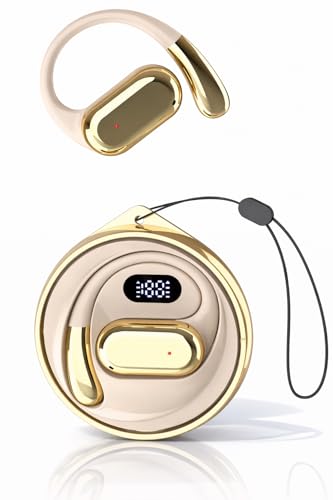 COREGENIX D88 OWS Open Ear TWS Earbuds | 45 Hrs of Playtime | Bluetooth v5.4 with AI-ENC | Skin Friendly Ear Hook | Environmental Awareness | 45ms Low Latency Gaming | IPX5 Water Resistant (Beige)
