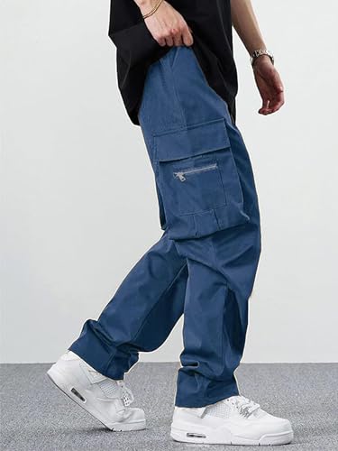 Image of DEEMOON Men's Cargo Pants Outdoor Hiking Multi-Pocket Utility Long Trousers | Men's Cargo