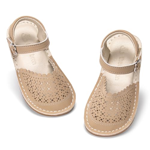 Image of THEE BRON Toddler Floral Cutout Closed Toe Sandals for Girls Breathable Summer Shoes