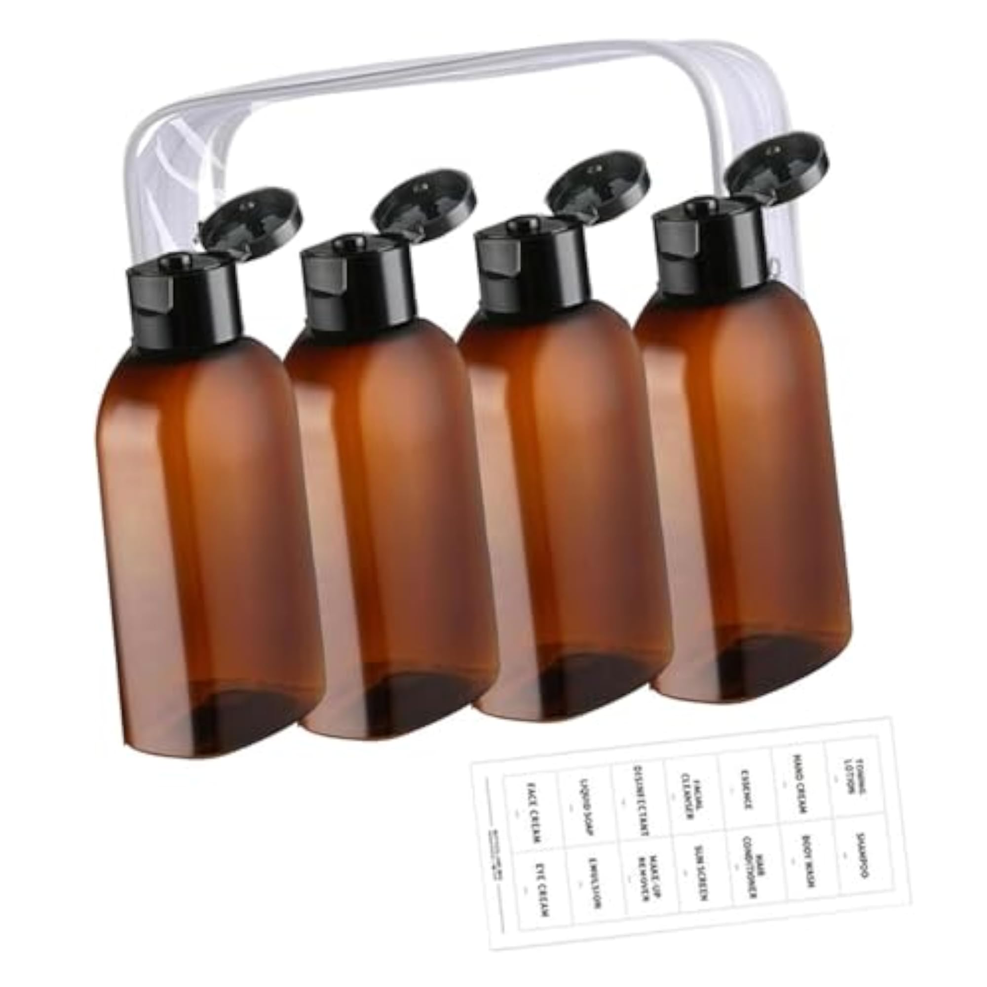 4Pcs Travel Toiletry Bottles for Hair Oil