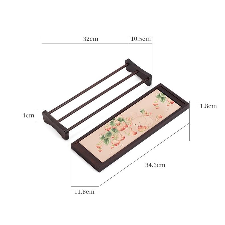 Tea Set Tea Tray Home Office Coffee Table Tea Cup Rack, Kung Fu Tea Set Accessories Tea Tray Chinese Tea Set (A)
