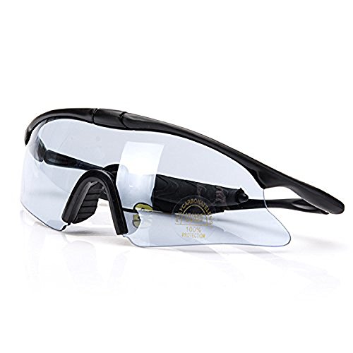 Paskyee Lunettes de sécurité Coupe-Vent avec Protection UV pour Sports de Plein air, Colorful Lens Cover