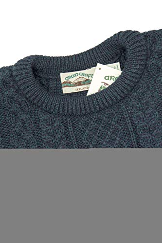 Aran Crafts Aran Crew Neck Sweater (100% Wool)3