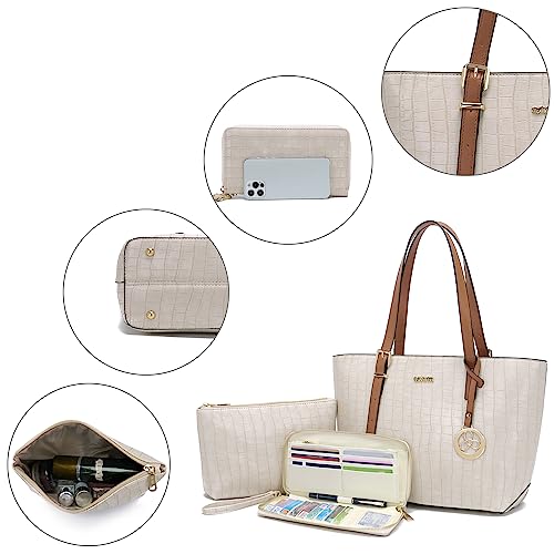 Image of Purses And Wallets Set For Women Work Tote Satchel Handbags Shoulder Bag Top Handle Totes Purse With Matching Wallet