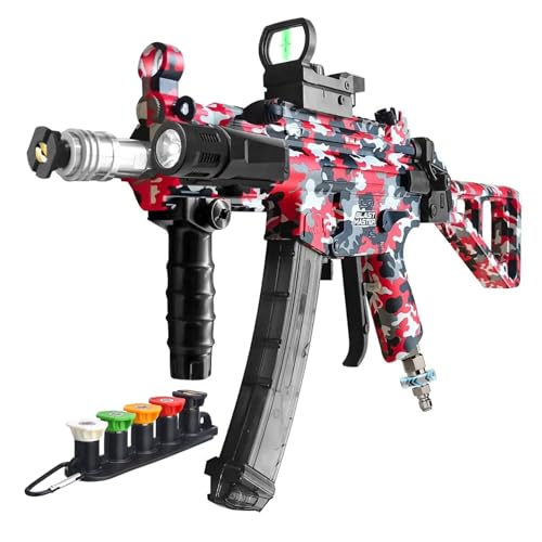 Blast Master Pressure Washer Gun - Replacement for Pressure Washer Wand, Swivel Gun Compatible with Foam Cannon, 5 Pressure Nozzle Tips, 1/4” Quick Connector Coupler, Power Washer Accessories (Red)