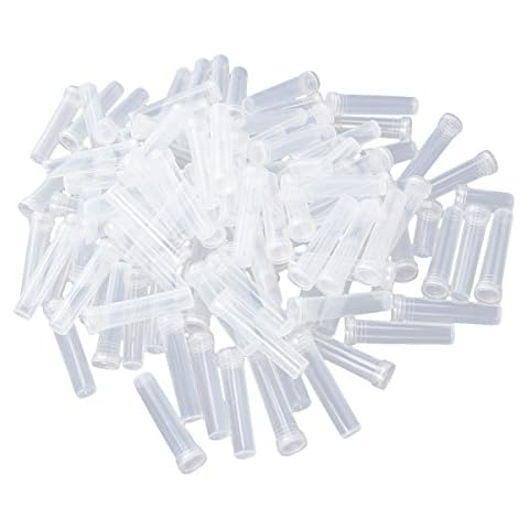 Healifty 50pcs Blume Wasser Röhren durchsichtigen Kunststoff Blumenröhren Fläschchen Cover