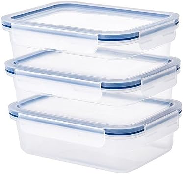 3 vacuum storage containers 1.0 liter IKEA gray-blue rectangular storage box