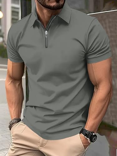 Image of Noble Monk Men's Regular Fit Polo Neck T-Shirt | Half Sleeve | Casual T-Shirt