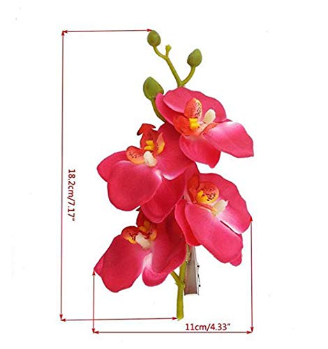 Pack de 2 pinzas para el cabello con flores hawaianas miniatura 4