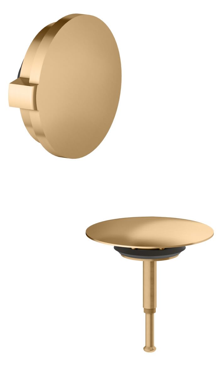 Placa de cubierta KEUCO para juego de desagüe y rebosadero con función de llenado de bañera, 59930290075, Color: rojo oro cepillado