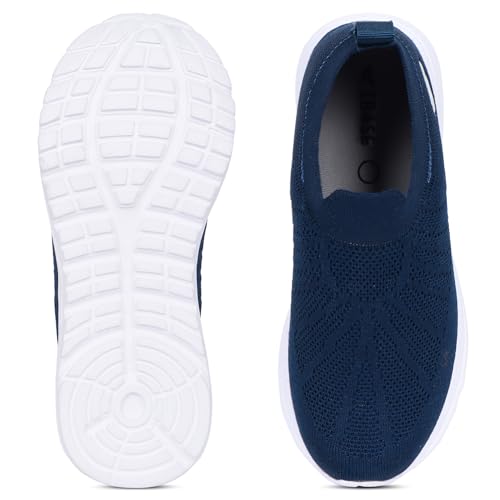 Image of TRASE Sports Slip-On Shoes for Kids | Knitted Upper Lightweight Footwear for Boys & Girls | Comfortable EVA Sole and Breathable Shoes for Walking & Play