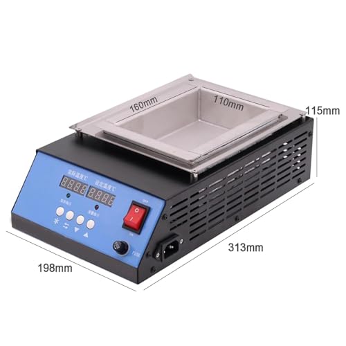 Solder Melting Pot 1000 W bezołowiowy tytan regulowana temperatura 30-400℃ pojemność 5700 g do spawania lutowania i kąpieli lutowniczej