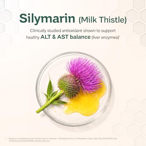 Image of Milk Thistle 15000mg Liver Detox Complex | 80% Silymarin | Liver Support Supplement with Dandelion Root, Beetroot, Turmeric & Ginger | Liver Cleanse | 120 Veg Capsules