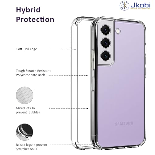 Image of Jkobi Back Case Cover for Samsung Galaxy S22 Plus 5G (Silicone Clear Shockproof Case | Soft and Flexible)
