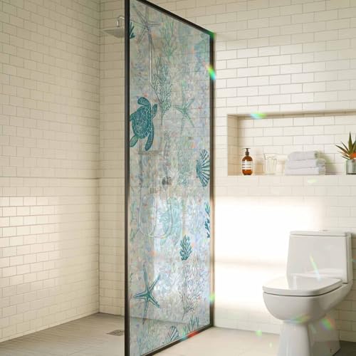 Película para ventana privacidad verde teal 18x79 pulg miniatura 4