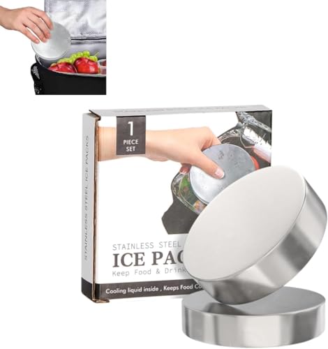 Vinebeautifulステンレス保冷剤 2/4個セット【長時間強力保冷】繰り返し使える コンパクト 軽量 食品級304ステンレス 安心 お弁当 収納可能 保冷アイテム アウトドア/キャンプ/釣りに最適 (2)