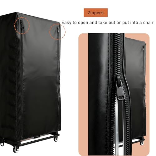 Image of Folding Chair Rack Cover for VEVOR Folding Chair Rack | Waterproof Chair Cart Cover, Dust proof Chairs Storage Dolly Chairs Holder Covers- 46 inch L x 20 inch W x 72 inch H