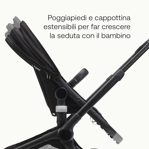 Bugaboo Fox 5, Passeggino Multi-Terreno 2 In 1 Per Bambini, Chiusura Facile, Navicella Spaziosa, Seduta Da Bambino Estensibile, Manovrabile Con 1 Sola Mano, Telaio Nero E Cappottina Forest Green - 4