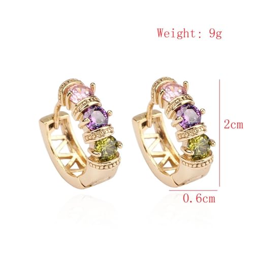 Boucles d'oreilles Or 9k pour femmes légères creuses anti irritation rose