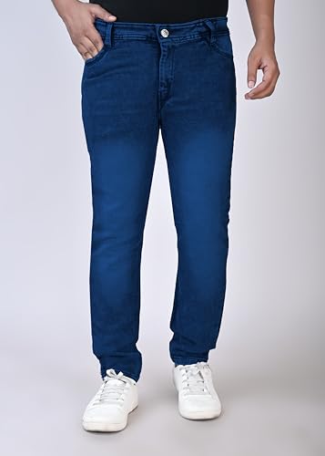 Image of Men's Slim Fit Stretchable Denim Jeans Stylish Mid-Rise Casual Wear Comfortable Soft Cotton Blend Fabric Trendy Jeans for Daily, Office & Party Use