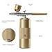 Airbrush Kit with Compressor Portable Airbrush Kit 48PSI High-Pressure Non-Clogging Air Brush Set Cordless Rechargeable with 0.3mm Nozzle and Cleaning Brush for Painting,Nail Art, Makeup (Gold)