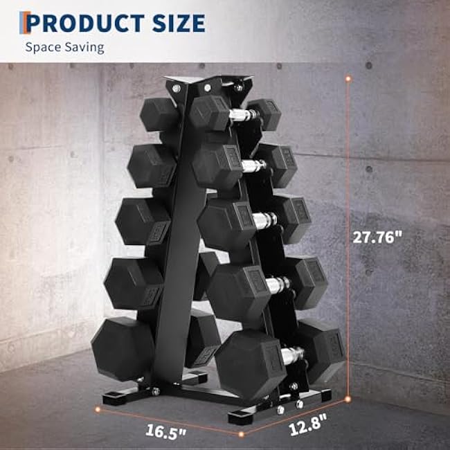 Hex Dumbbells Set, PVC Coated Exercises & Fitness Dumbbell Weights Set for Strength Training Home Gym