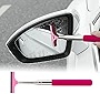 jeseny 1 PC Car Rearview Mirror Wiper Telescopic Auto Mirror Squeegee Cleaner 98cm Long Handle Car Cleaning Tool Mirror Glass Mist Cleaner (Red)