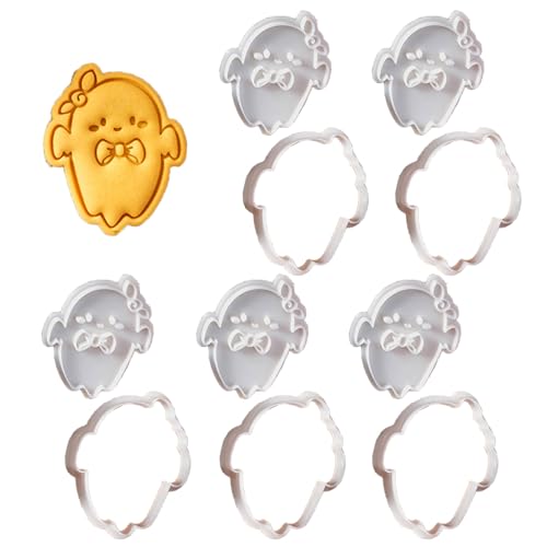 Set of 5 Eerie Kitchen Cookie Molds Set Halloween Themed Biscuits Crafting Molds for Eerie Treats and Parties Home Baking Essential