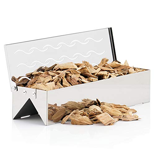 BBQ-Toro Edelstahl Räucherbox "Triangle" | 31 x 8,5 x 6,5 cm | Aromabox für Gasgrill, Holzkohlegrill, Elektrogrill | Räucherschale, Smoke Box, Grill Smoker Box, Räucherkasten Gasgrill 2