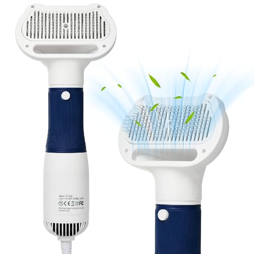 3-in-1 Dog Hair Dryer with Slicker Brush for Small and Medium-Sized Dogs and Cats Pet Hair - image 1