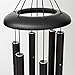 Corinthian Bells by Wind River - 27 inch Black Wind Chime for Patio, Backyard, Garden, and Outdoor Decor (Aluminum Chime) Made in The USA