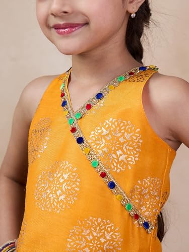 Image of PS PEACHES Girls Dhoti Set