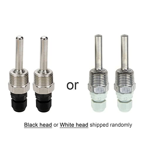 2pcs 12 inch npt thermowell weldless stainless steel temperature sensor thermowell with plastic cap for homebrew brewing beer fermenter 50mm23939 length