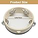 Jiozermi 6 Inch Wood Tambourines for Adults Church, Handheld Tambourines with Jingle Bells Educational Musical Instruments, Adults, Church, School and Party