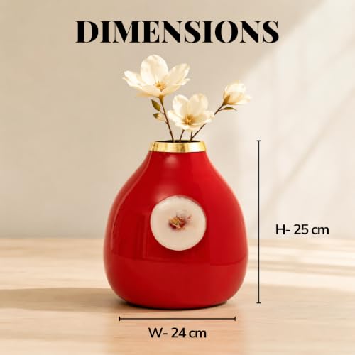 Image of Urban Born Vases For Living Room Corner |Big Vases For Elegant Home Decoration |Home Decor Flower Vase Iron |Fresh or artificial Metal Flower Vase Stand For Dining Table, Bedroom, Office, Wedding Gift