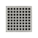 Infinity Drains QS 5 SS - 5? Decorative Top Plate - Squares Pattern for Q 5, QD 5, QDB 5 in satin stainless