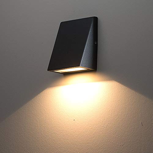 Luceco Outdoor Wedge LED Wall Light with Slimline Design, Decorative Exterior Lighting for Porches, Driveways and Gardens, Grey Slate, IP54, 3.2W, 120lm, 3000K, LEXD3WDG3 - Image 5