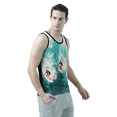 Image of wear your mind Turquoise Vest for Men MSV213