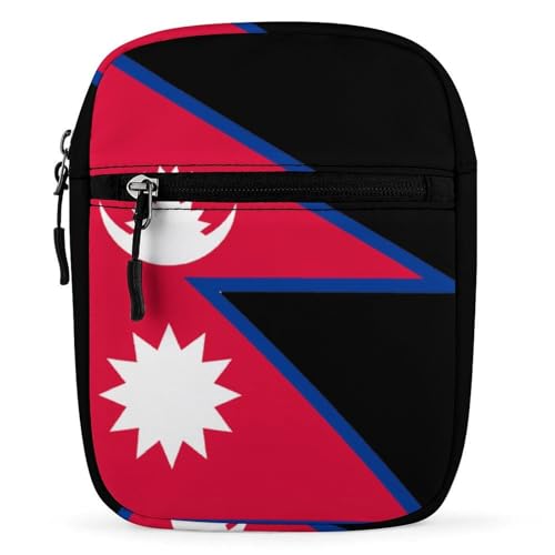 Flag of Nepal Nepali Nepalese Women's Cute Small Mini Crossbody Bag Top Zip Sling Square Shoulder Bags