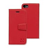 SafeSleeve Anti Radiation RFID Case, Compatible with iPhone 7, iPhone 8 - ELF & RF Blocking Identity Theft Protection Wallet (Red)